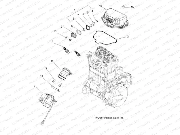 ENGINE | ENGINE, THROTTLE BODY MOUNTING - A15S6A76FA (49ATVTHROTTLEBODY12SP800)