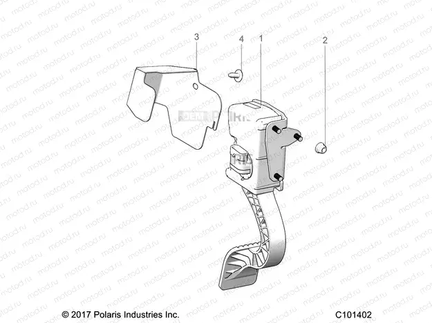 ENGINE | ENGINE, THROTTLE PEDAL AND MOUNT - A23HZB15A1/A4/B1/B4 (C101402)