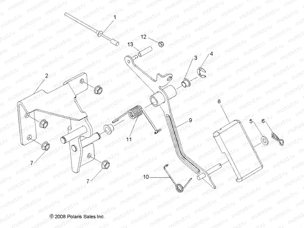 ENGINE | ENGINE, THROTTLE PEDAL - R10HR76AG/AR (49RGRTHROTTLE097004X4)
