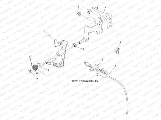 ENGINE | ENGINE, THROTTLE PEDAL - R12XT87AA/9EAS (49RGRTHROTTLEPEDAL12RZRXP4)