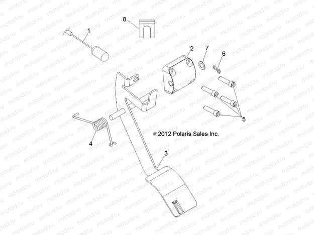 ENGINE | ENGINE, THROTTLE PEDAL - R13RH50AG/AH/AM/AR (49RGRTHROTTLE13500)