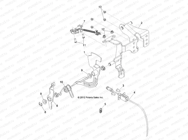 ENGINE | ENGINE, THROTTLE PEDAL - R13VH76AC/AD/AN/AS/EAI (49RGRTHROTTLEPEDAL13RZR)