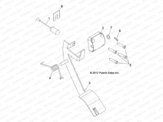 ENGINE | ENGINE, THROTTLE PEDAL - R13WH50AG/AH/AR/AX (49RGRTHROTTLE13500CREW)