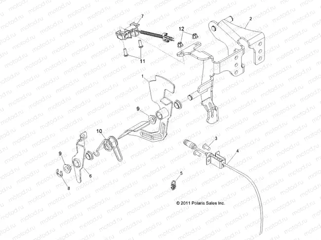 ENGINE | ENGINE, THROTTLE PEDAL - R13XE76AD/EAI (49RGRTHROTTLEPEDAL13RZR4)
