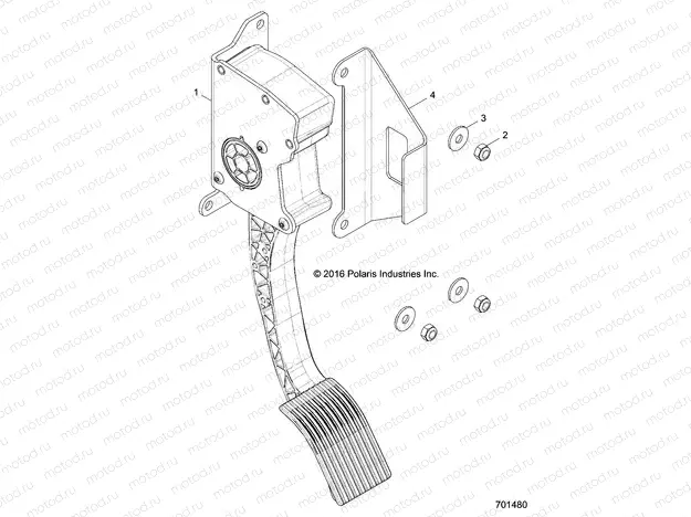 ENGINE | ENGINE, THROTTLE PEDAL - Z18VHA57B2 (701480)