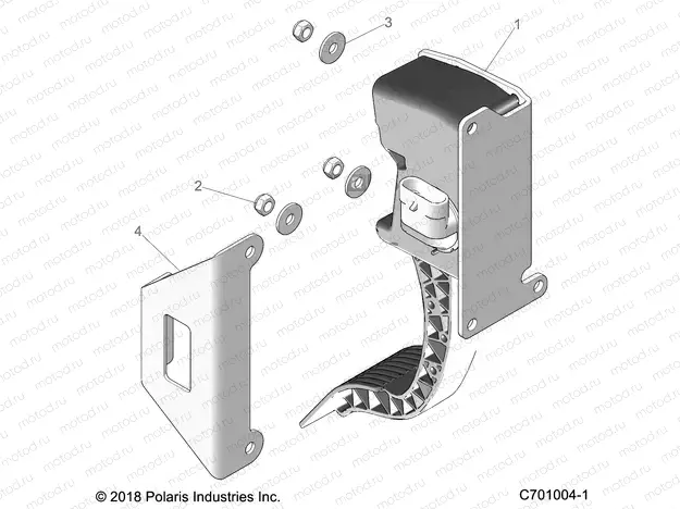 ENGINE | ENGINE, THROTTLE PEDAL - Z20NAE92KL (C701004-1)