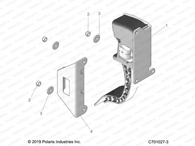 ENGINE | ENGINE, THROTTLE PEDAL - Z22NAS99CZ (C701027-3)
