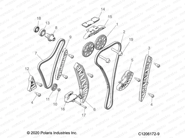 ENGINE | ENGINE, TIMING AND OIL CHAIN DRIVES - Z22RME2KAG/BG/K2KAN/BN (C1206172-9)