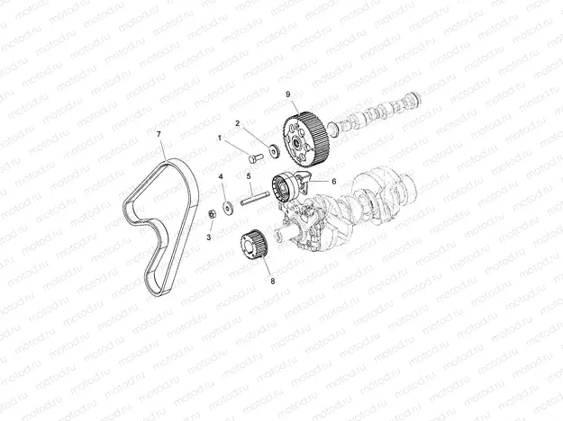 ENGINE | ENGINE, TIMING PULLEY, TIMING BELT, JOCKEY PULLEY - R16RVAD1A1 (49RGRTIMING15DSL)