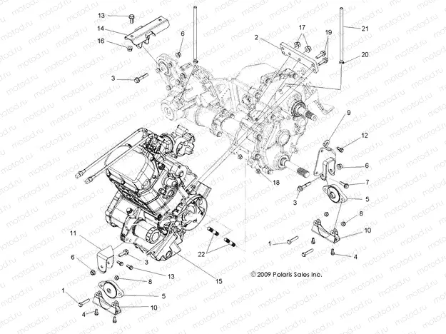 ENGINE | ENGINE, TRANSMISSION MOUNTING - R11VH76/VY76 ALL OPTIONS (49RGRENGINEMTG10RZR)
