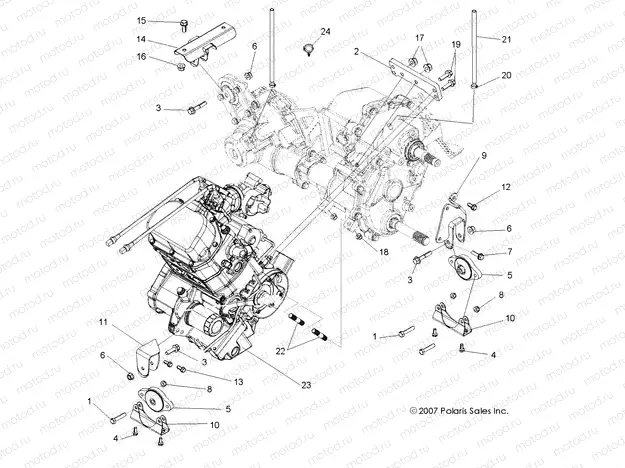 ENGINE | ENGINE, TRANSMISSION MOUNTING - R13XE76AD/EAI (49RGRENGINEMTG10RZRS4)