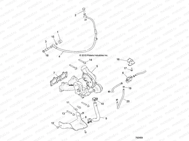 ENGINE | ENGINE, TURBO CHARGER MOUNTING - Z16VDE92NH/NW (700469)