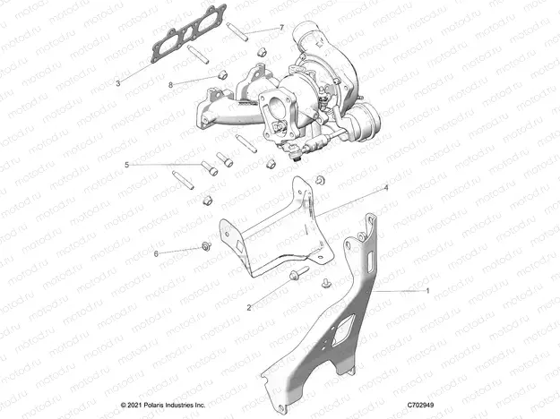 ENGINE | ENGINE, TURBO CHARGER MOUNTING - Z23G4C92AL/BL (C702949)