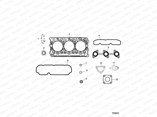 ENGINE | ENGINE, UPPER GASKET KIT  - D21BBPD4B4 (702622)