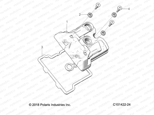 ENGINE | ENGINE, VALVE COVER - A23SDE57P4 (C101422-24)