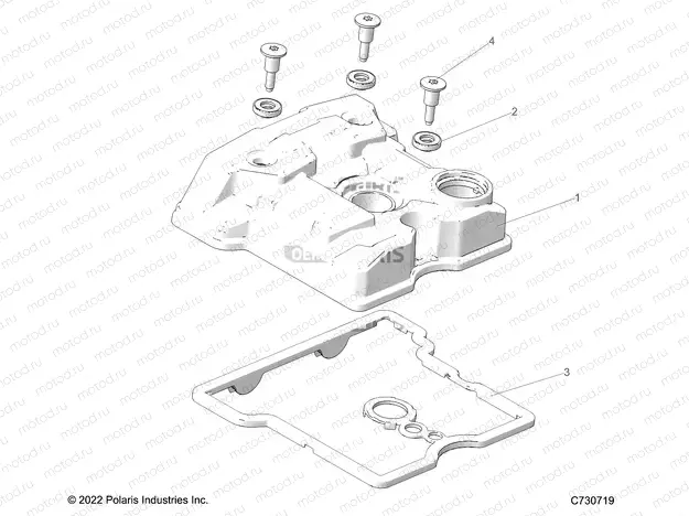 ENGINE | ENGINE, VALVE COVER - R23MAE57DX (C730719)