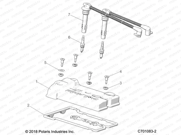 ENGINE | ENGINE, VALVE COVER, SPARKPLUGS and WIRES - Z20A5K87BG (C701083-2)