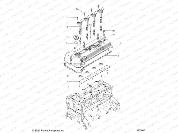 ENGINE | ENGINE, VALVE COVER - T22AASGDAA/BA/SHDAA/BA/TGDAA/AB/BA/BB/THDAA/AB/BA/BB/LHDAR/BR/CR/LGDAR/BR/CR (500196C)
