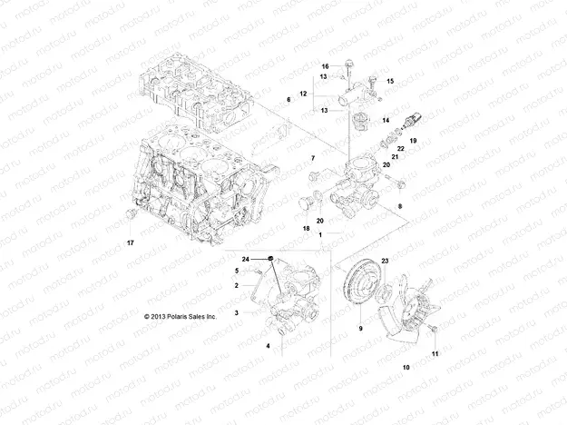 ENGINE | ENGINE, WATER COOLING SYSTEM - D131D9JDJ/1L9JDJ/2M9JDJ (49BRUTUSWATERCOOL13)