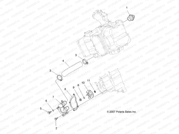 ENGINE | ENGINE, WATER PUMP - A09BA50FA (49ATVWATERPUMP08SCRAM)