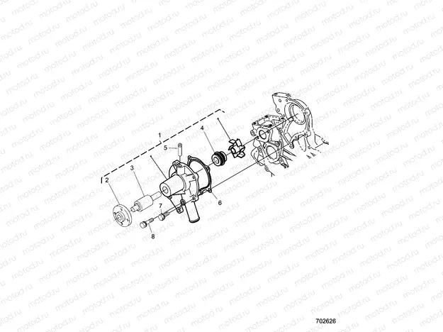 ENGINE | ENGINE, WATER PUMP - D22P4ED4B4/FD4B4 (702626)