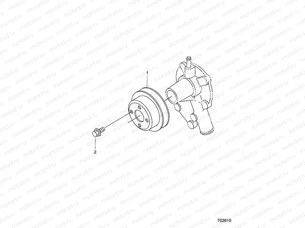 ENGINE | ENGINE, WATER PUMP PULLEY - D21BBPD4B4 (702615)