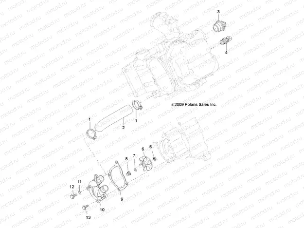 ENGINE | ENGINE, WATER PUMP - R13WH50AG/AH/AR/AX (49RGRWATERPUMP105004X4)