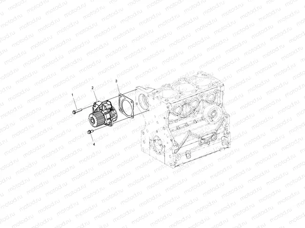 ENGINE | ENGINE, WATER PUMP - R16B1PD1AA/2P (49BRUTUSWATRPMP15DSL)