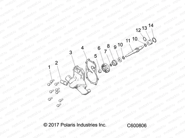 ENGINE | ENGINE, WATER PUMP - S21DDL6PS ALL OPTIONS (C600806)