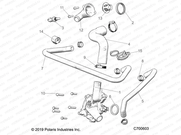 ENGINE | ENGINE, WATERPUMP AND BYPASS - D20BBP99A4/B4/FP99A4 (C700603)