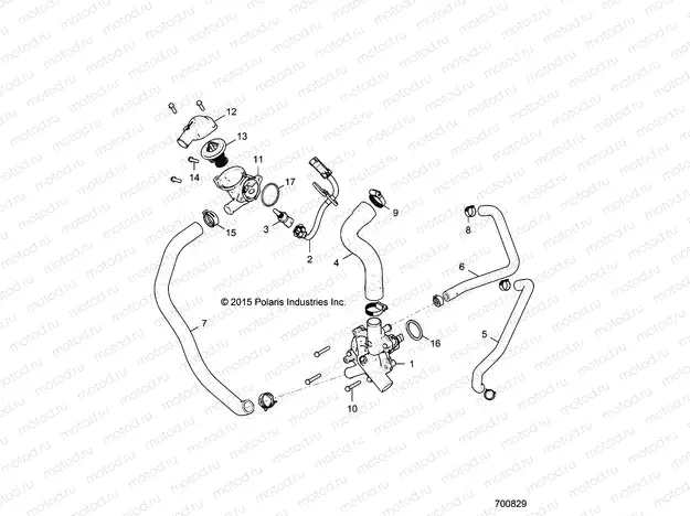 ENGINE | ENGINE, WATERPUMP AND BYPASS - R16RGE99A7/AE/AV (700830)