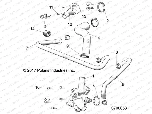 ENGINE | ENGINE, WATERPUMP AND BYPASS - R19RSU99A9/AD/B9/BD (C700053)
