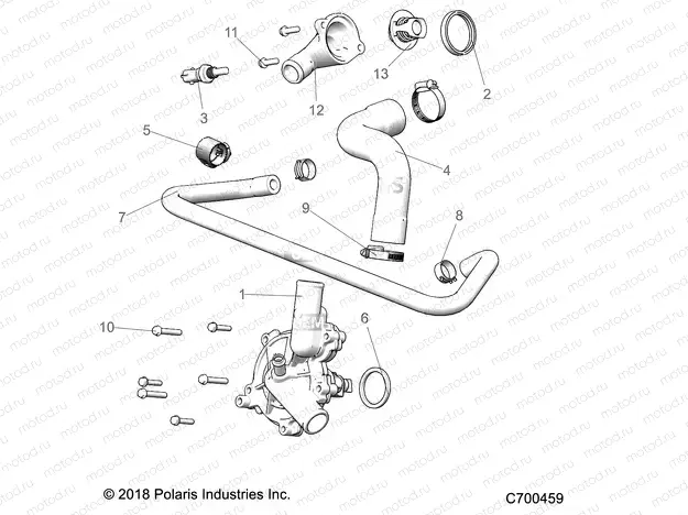 ENGINE | ENGINE, WATERPUMP AND BYPASS - R22RSU99A9/AC/AM/AS/B9/BC/BM/BS (C700459)