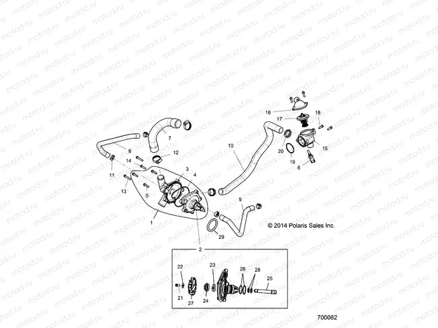 ENGINE | ENGINE, WATERPUMP AND BYPASS - Z15VFE99AT/AV/AP (700082)