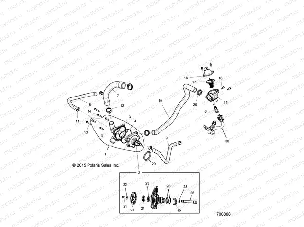 ENGINE | ENGINE, WATERPUMP AND BYPASS - Z20NAE99FC/E99NC/S99CC/S99FC (700868)