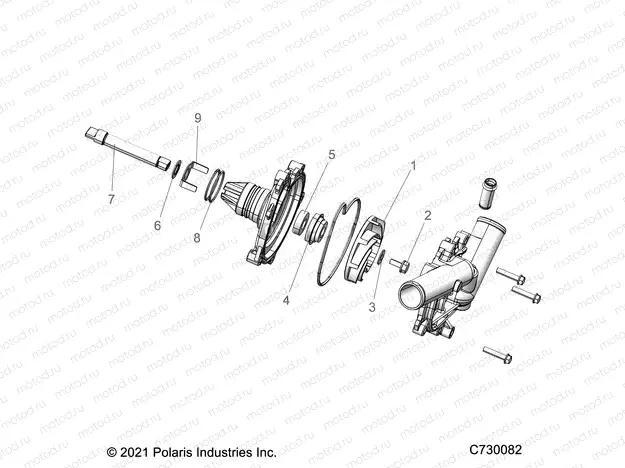 ENGINE | ENGINE, WATERPUMP ASSEMBLY - R23TAE99A1/A9/B1/B9 (C730082)