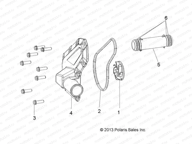 ENGINE | ENGINE, WATERPUMP IMPELLER and COVER - A16SES57F1/F2/SBT57F1