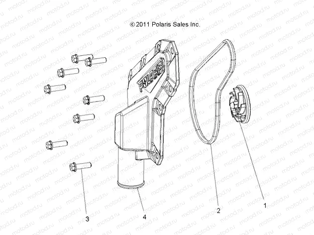 ENGINE | ENGINE, WATERPUMP IMPELLER and COVER - Z18VHA57B2 (49RGRWATERPUMP12RZR570)
