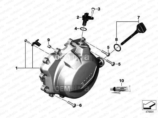 ENGINE HOUSING COVER, LEFT