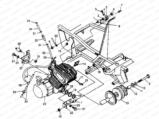 ENGINE MOUNTING  2X4 300 W957530 (4930053005A009) | ENGINE MOUNTING  2X4 300 W957530 (4930053005A009)