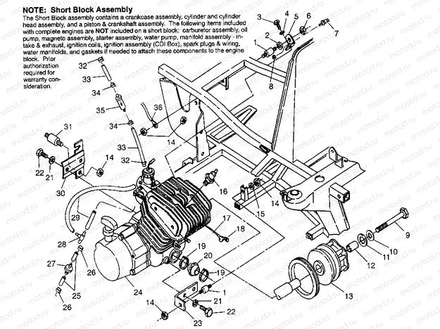 ENGINE MOUNTING (300) XPRESS 300 W969530 (4935923592A013) | ENGINE MOUNTING (300) XPRESS 300 W969530 (4935923592A013)
