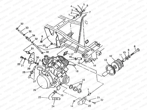 ENGINE MOUNTING 6x6 400L | ENGINE MOUNTING 6x6 400L, SWEDISH S948740 and  NORWEGIAN N948740 (4926812681006A)