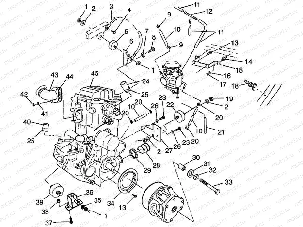 ENGINE MOUNTING Magnum 2X4 W98AA42A (4945524552A008) | ENGINE MOUNTING Magnum 2X4 W98AA42A (4945524552A008)