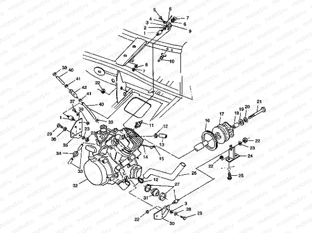 ENGINE MOUNTING Scrambler 400 W98BC38C (4947254725A009) | ENGINE MOUNTING Scrambler 400 W98BC38C (4947254725A009)
