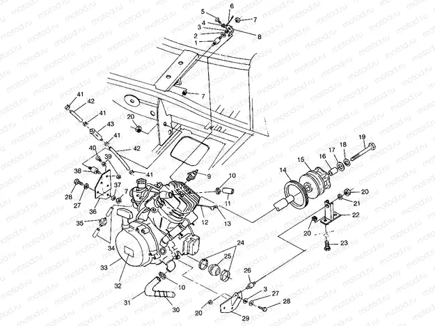 ENGINE MOUNTING (SPORT) Sport 400L W97BA38C (4940124012A009) | ENGINE MOUNTING (SPORT) Sport 400L W97BA38C (4940124012A009)