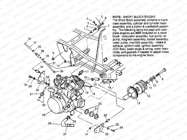 ENGINE MOUNTING Sportsman 4x4 W958040 (4930403040A010) | ENGINE MOUNTING Sportsman 4x4 W958040 (4930403040A010)