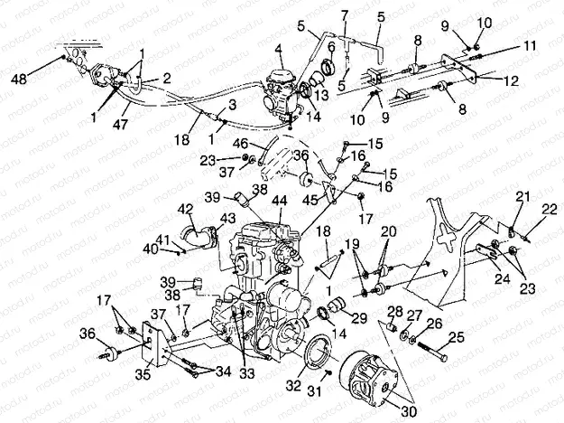 ENGINE MOUNTING SPORTSMAN 500 W969244 and SWEDISH SPORTSMAN 500 S969244 (4936093609A011) | ENGINE MOUNTING SPORTSMAN 500 W969244 and SWEDISH SPORTSMAN 500 S969244 (4936093609A011)