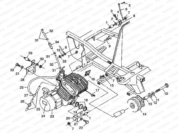 ENGINE MOUNTING Trail Boss W98AA25C (4945314531A009) | ENGINE MOUNTING Trail Boss W98AA25C (4945314531A009)