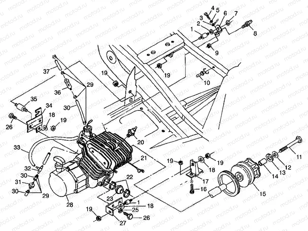 ENGINE MOUNTING XPLORER 300 W98CC28C (4945264526A011) | ENGINE MOUNTING XPLORER 300 W98CC28C (4945264526A011)