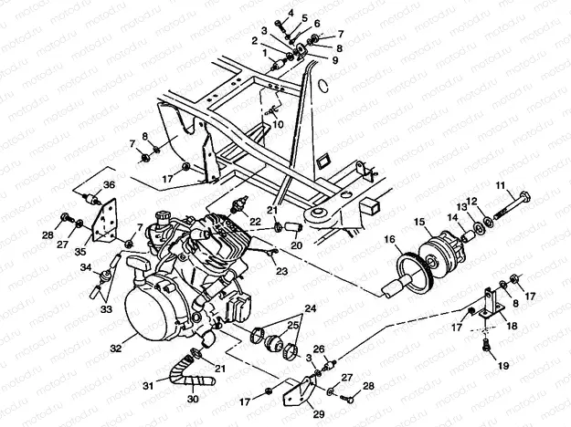 ENGINE MOUNTING XPLORER 400L W98CC38C (4945414541A010) | ENGINE MOUNTING XPLORER 400L W98CC38C (4945414541A010)